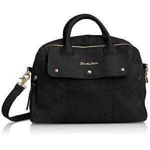 SwankySwans Carla Damen-Handtasche aus PU-Leder mit Doppelreißverschluss, Schwarz (Black), Einheitsgröße