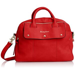 SwankySwans Carla Damen-Handtasche aus PU-Leder mit Doppelreißverschluss, Rot, Einheitsgröße