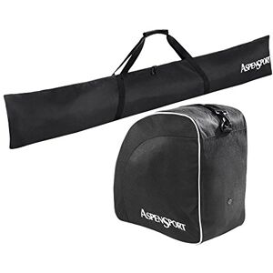 AspenSport Ski Bag Set, Black, 43 x 27 x 5 cm, 50 Litre, AS152018