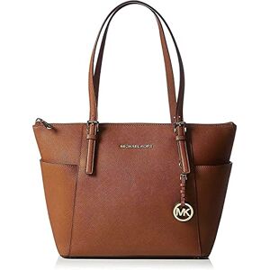 Michael Kors Damen JetSetTop-ZipSaffianoLeatherTote Tote Bag, Braun (Luggage 230)