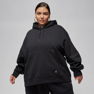 Jordan Flight Fleece-pullover-hættetrøje til kvinder (plus size) - sort sort 0X