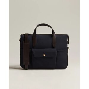 Mismo M/S Canvas Briefcase Navy/Dark Brown men One size Blå