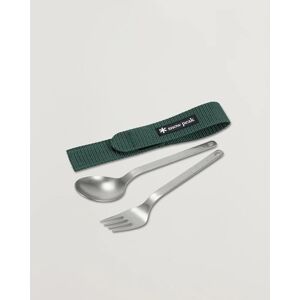 Snow Peak Fork & Spoon Set Titanium men One size Sølv