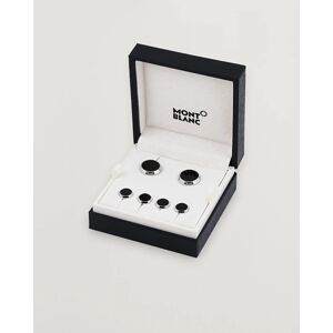 Montblanc Tux Studs Cufflink Steel Onyx men One size Sort,Sølv