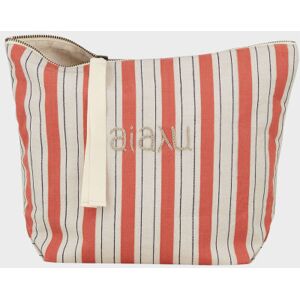 Aiayu Pouch Cotton Slub Striped Mix Vintage Red ONESIZE