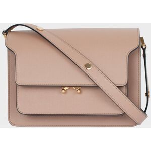 Marni Medium Trunk Saffiano Bag Beige ONESIZE