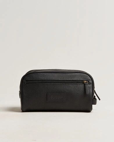 Barbour Lifestyle Leather Washbag Black men One size Sort