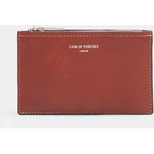 Lion of Porches Monedero rectangular 100% piel Ladrillo