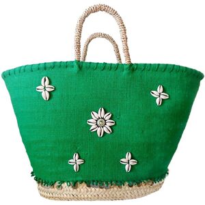 My Bliss Home Bolso en hojas de palma y lona, verde