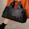 Good Living Bolso de cuero de gran capacidad para mujer, nuevo bolso de estilo extranjero con estampado de leopardo, bolso grande para mujer, bolso de cuero suave para mujer