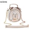 SCIONE Mujer Estilo Extranjero Pequeño Bolso Redondo De Moda Bolso de Mano Hombro Mensajero Bolso Mini Bag