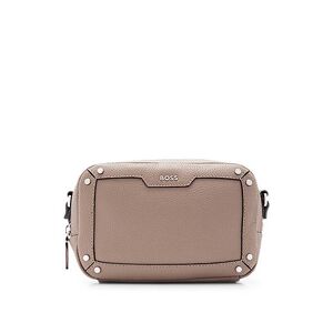 Boss Grained-leather crossbody bag with branded hardware