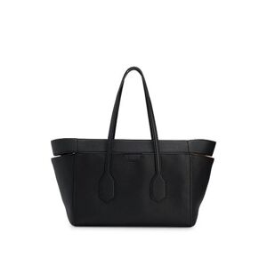 Boss Grained-leather tote bag with logo detail