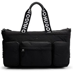 HUGO Logo-trim holdall with branded straps