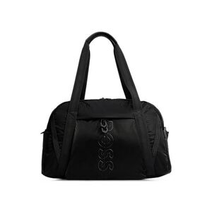 Boss Coated-velour holdall with outline logo and adjustable strap