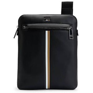 Boss Faux-leather envelope bag with signature stripe