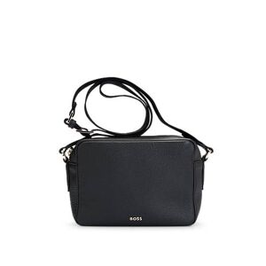 Boss Pebbled-leather crossbody bag with logo lettering