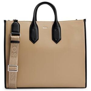 Boss Faux-leather tote bag with signature details