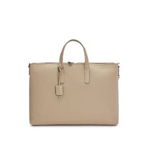 Boss Leather holdall with detachable keyholder and two-way zip