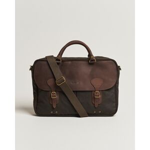 Barbour Wax Leather Briefcase Olive