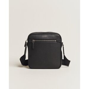 Canali Grain Leather Shoulder Bag Black - Size: One size - Gender: men