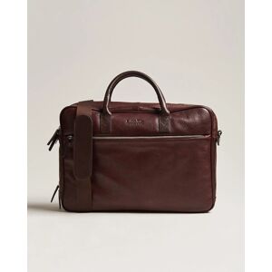 Loake 1880 Westminster Grain Leather Briefcase Dark Brown - Beige - Size: S M L XL - Gender: men