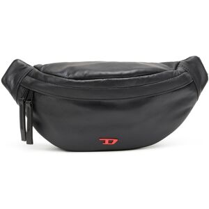 Diesel - Rave Beltbag Belt Bag - Sac banane en cuir avec D en métal - Sacs ceinture - Mixte - Noir UNI - Publicité