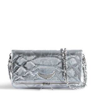 Zadig&Voltaire Pochette Rock Matelassée Métallisée Silver - Femme - Publicité