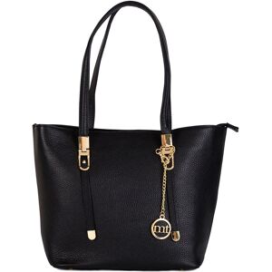 Mia tomazzi - Sac cabas en Cuir Cesena noir - 27x26x13 cm Noir - Publicité