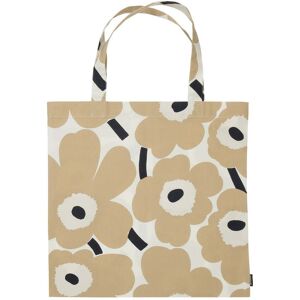 Marimekko - Pieni Unikko sac en coton, blanc / beige