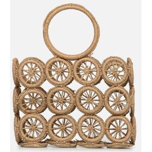 PCSYLVIA STRAW SHOPPER par Pieces Beige T.U Sacs - Publicité