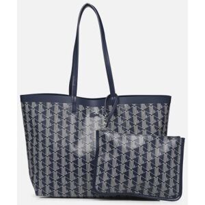 Monogram Print Cotton Tote par Lacoste Bleu T.U Sacs - Publicité