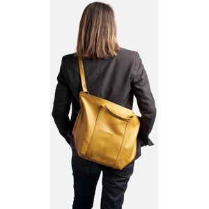 SAC CABAS L’INDISPENSABLE - CUIR LISSE JAUNE Jaune - Publicité