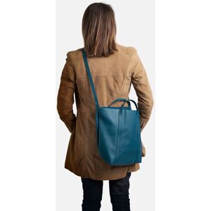 SAC CABAS - CUIR LISSE BLEU Bleu - Publicité