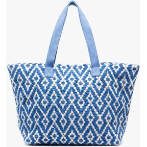 Sac cabas femme en toile tissée grand format - TU - bleu standard - GEMO bleu standard - Publicité