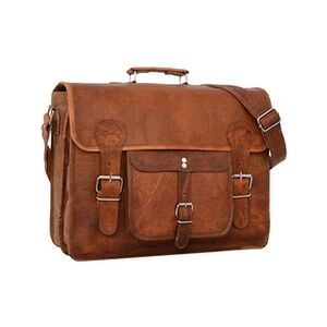 Gusti cuir Cartable En Cuir - Nature leon Sac A Bandoulière Vintage Sac Ordinateur Rétro Sac Business Homme Femme Cuir De Chèvre Marron U31 S - Publicité