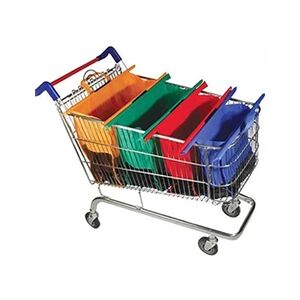 GENERIQUE 4Pcs shopping de chariot de sacs Foldable Reusable Eco Supermarket Trolley bag - Publicité