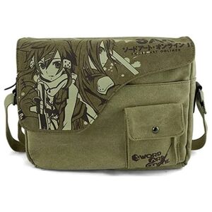 GENERIQUE Sac en toile avec bandoulière Motif du dessin animé japonais Mon voisin Totoro sacoche de messager Sword Art Online taille unique vert - Publicité