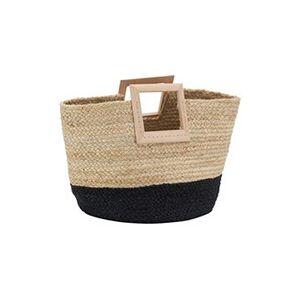 AUBRY GASPARD - Sac cabas en jute et bois naturel et noir - Publicité