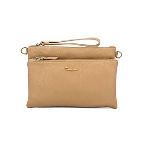 David Jones Sac à main pochette bandoulière en cuir de vachette Taupe - Publicité