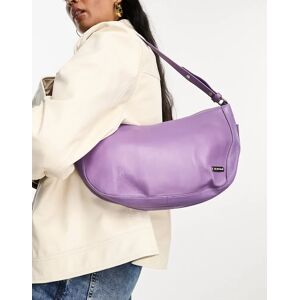 - Sac portÃ© Ã©paule incurvÃ© en cuir - Violet Violet One Size female