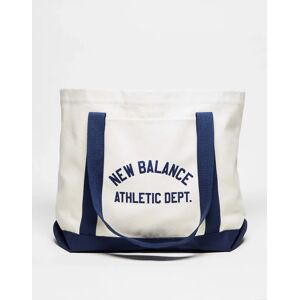 New Balance - Tote bag en toile - Bleu marine-Blanc Blanc One Size unisex - Publicité