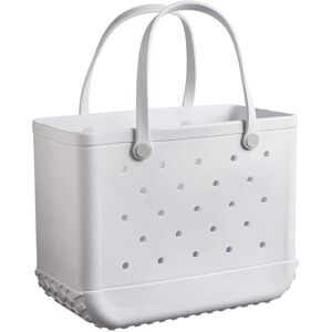 48x23x36cm - Blanc - Sac De Plage Extra Large En Silicone Pour Femmes, Fourre-Tout D'été Avec Trous, Poudres Respirantes, Panier De Rangement Pour Le Shopping - Publicité