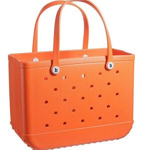 48x23x36cm - Orange - Sac De Plage Extra Large En Silicone Pour Femmes, Fourre-Tout D'été Avec Trous, Poudres Respirantes, Panier De Rangement Pour Le Shopping - Publicité