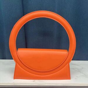 24x12.5x5.5 Cm - Orange - Sacs À Main De Marque Supérieure Pour Femmes, Grand Sac Rond À Poignée, Pochette Design De Luxe En Cuir Pu, Sacs À Bandoulière Pour Dames, - Publicité