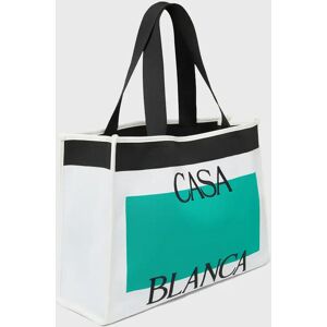 Casablanca KNITTED SHOPPER men Tote & Shopping Bags green white en taille:ONE SIZE - Publicité