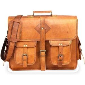 Men s Genuine Brown Vintage Leather Messenger Shoulder Laptop Bag Briefcase - Publicité