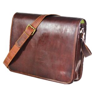 Vintage Goat leather Bags Sacoche en cuir riche pour ordinateur portable, mallette d'affaires, sac messager - Publicité