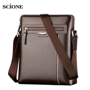 SCIONE Épaule Sac Casual Sac À Dos Pour Hommes Messager Quotidien Vintage Vertical Porte-Documents Sac D'affaires - Publicité