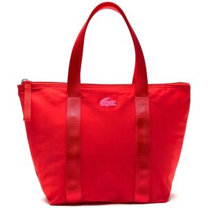 Lacoste Sac porté main zippé en nylon Jeanne NF3620YA rouge - Publicité